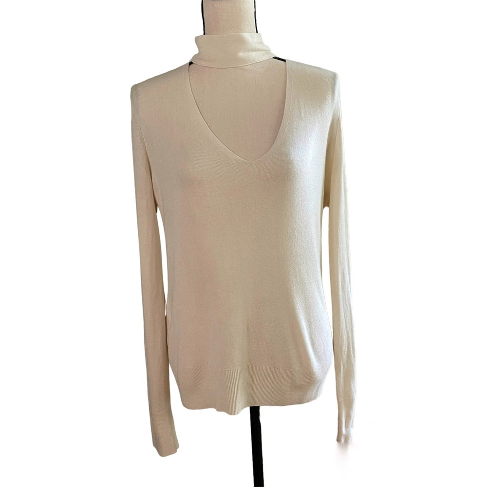 Theory Cream Cashmere Sweater | Size Large